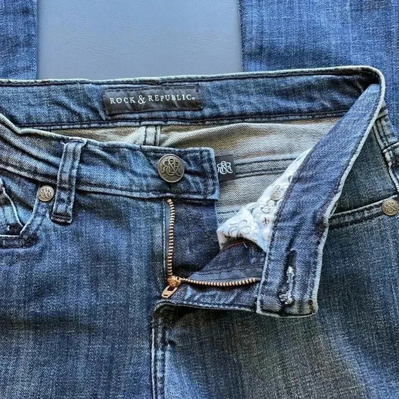 Rock & Republic Women’s Bootcut Jeans Sz 0M Blue Denim Kasandra - Picture 9 of 12